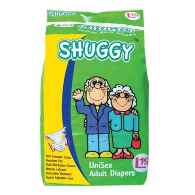 Shuggy Unisex Adult Diapers Xxlarge 10'S